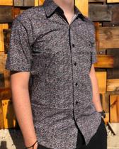 Camiseta / Camisa floral estampada social tricoline