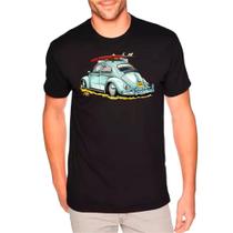 Camiseta Camisa Fusca Fusquinha Carro antigo Masculina Preta