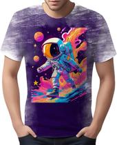Camiseta Camisa Galaxias Astronauta Marte Lua Planetas 4 Camiseta Camisa Galaxias Astronauta Marte Lua Planetas 4