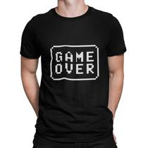 Camiseta Camisa Game Over Masculina Preto