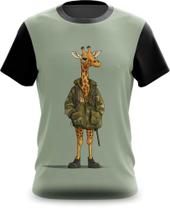 Camiseta Camisa Girafa Exército Guerra Rússia e Ucrânia