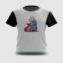 Camiseta Camisa Hipopótamo Forte Mecânico