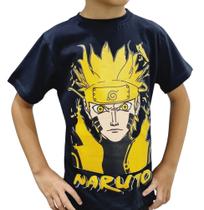 Camiseta Camisa Infantil Anime Naruto Uzumaki Alta Qualidade
