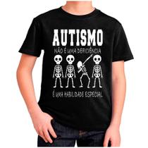 Camiseta camisa infantil criança autista espectro autismo