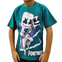 Camiseta Camisa Infantil Fortnite Algodão Alta Qualidade