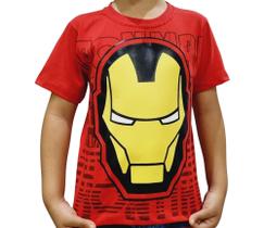 Camiseta Camisa Infantil Homem de Ferro Algodão Alta Qualidade