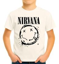 Camiseta Camisa Infantil Juvenil Banda de Rock Nirvana MD6