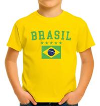Camiseta Camisa Infantil Juvenil do Brasil Para Copa Menina Menino md4