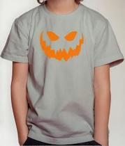 Camiseta Camisa Infantil Juvenil Menina Menino Dia das Bruxas Halloween Sorriso Abóbora Md7