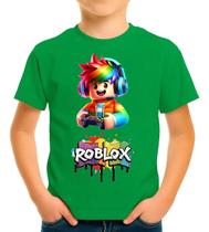 Camiseta Camisa Infantil Juvenil para Menino Menina Gamer Roblox MD3