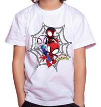 Camiseta Camisa Infantil Juvenil Super Herói Homem Aranha Spider Man MD2