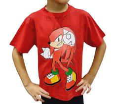 Camiseta Camisa Infantil Knuckles Alta Qualidade
