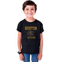 Camiseta camisa infantil Led Zeppelin, rock clássico anos 70 Camiseta camisa infantil Led Zeppelin, rock clássico anos 70