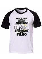 Camiseta camisa infantil menino pedi Deus amigo filho frase