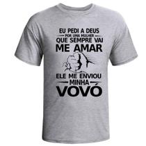 Camiseta camisa infantil pedi Deus amiga vovó avó neto neta Camiseta camisa infantil pedi Deus amiga vovó avó neto neta