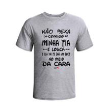 Camiseta camisa infantil tia louca titia dinda madrinha Camiseta camisa infantil tia louca titia dinda madrinha