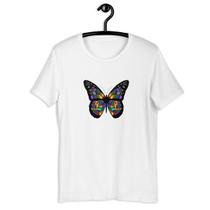 Camiseta Camisa Infantil Unissex - Borboleta Colorida