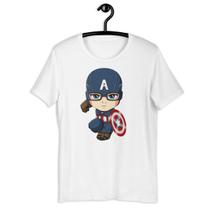 Camiseta Camisa Infantil Unissex - Capitão América Marvel