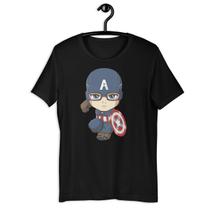 Camiseta Camisa Infantil Unissex - Capitão América Marvel