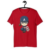Camiseta Camisa Infantil Unissex - Capitão América Marvel