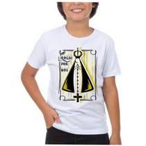 Camiseta camisa infantil unissex Santa Nossa Senhora Aparecida católica
