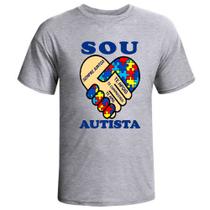 Camiseta camisa infantil unissex sou autista espectro autismo criança