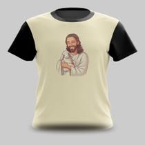 Camiseta Camisa Jesus Abraçando Cordeirinho