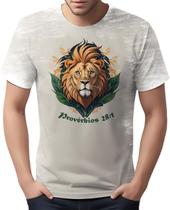 Camiseta Camisa Jesus Versiculo Proverbios Leão de Judá HD 1