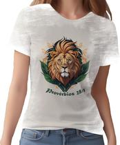Camiseta Camisa Jesus Versiculo Proverbios Leão de Judá HD 2