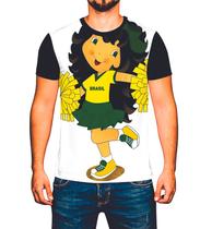 Camiseta Camisa Jogo Futebol Copa Do Mundo Brasil País K12