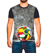 Camiseta Camisa Jogo Futebol Copa Do Mundo Brasil País K40