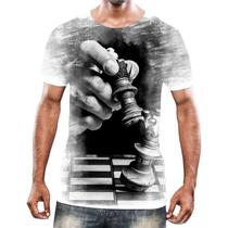 Camiseta Camisa Jogo Tabuleiro Xadrez Rei Torre Rainha HD 12