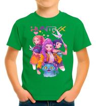 Camiseta Camisa Juvenil Infantil Menina Menino Huntrix Guerreiras do K-pop Md1