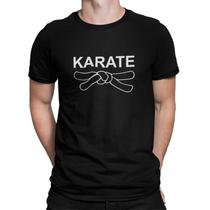 Camiseta Camisa Karate Masculina Preto