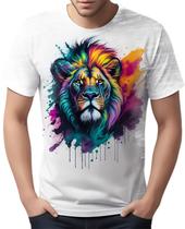 Camiseta Camisa Leão Rei da Selva Savana Rosto Estampa HD 3