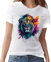 Camiseta Camisa Leão Rei da Selva Savana Rosto Estampa HD 7 Camiseta Camisa Leão Rei da Selva Savana Rosto Estampa HD 7