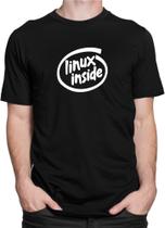 Camiseta Camisa Linux Inside Sistema Nerd Pinguim Informática