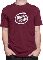 Camiseta Camisa Linux Inside Sistema Nerd Pinguim Informática