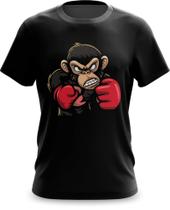 Camiseta Camisa Macaco Lutador de Boxe