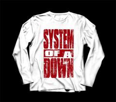 Camiseta / Camisa Manga Longa Masculina System Of A Down