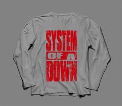 Camiseta / Camisa Manga Longa Masculina System Of A Down