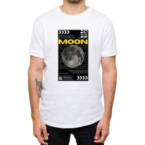 Camiseta Camisa Masculina 100% Algodao Estampa Lua Basica Manga Curta
