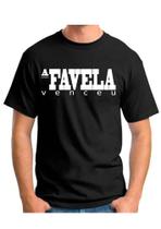 Camiseta camisa masculina a favela venceu comunidade