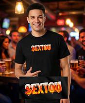 Camiseta Camisa Masculina Algodão Premium Preta Sextou Camiseta Camisa Masculina Algodão Premium Preta Sextou