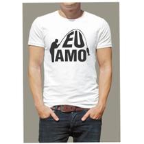 Camiseta camisa masculina amo pescar pescador pesca esportiva peixe