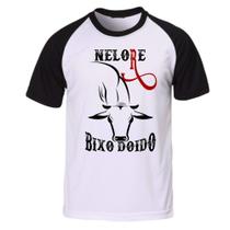 Camiseta camisa masculina boi nelore bixo doido agro roça
