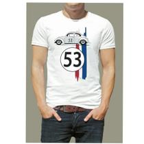 Camiseta camisa masculina fusca 53 herbie carro