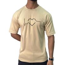 Camiseta camisa masculina gospel coração cruz católica jesus cristo
