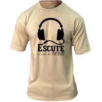 Camiseta camisa masculina gospel escute voz Deus cristã barato