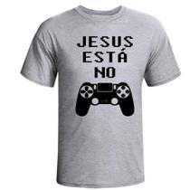 Camiseta camisa masculina gospel jesus está no controle Deus